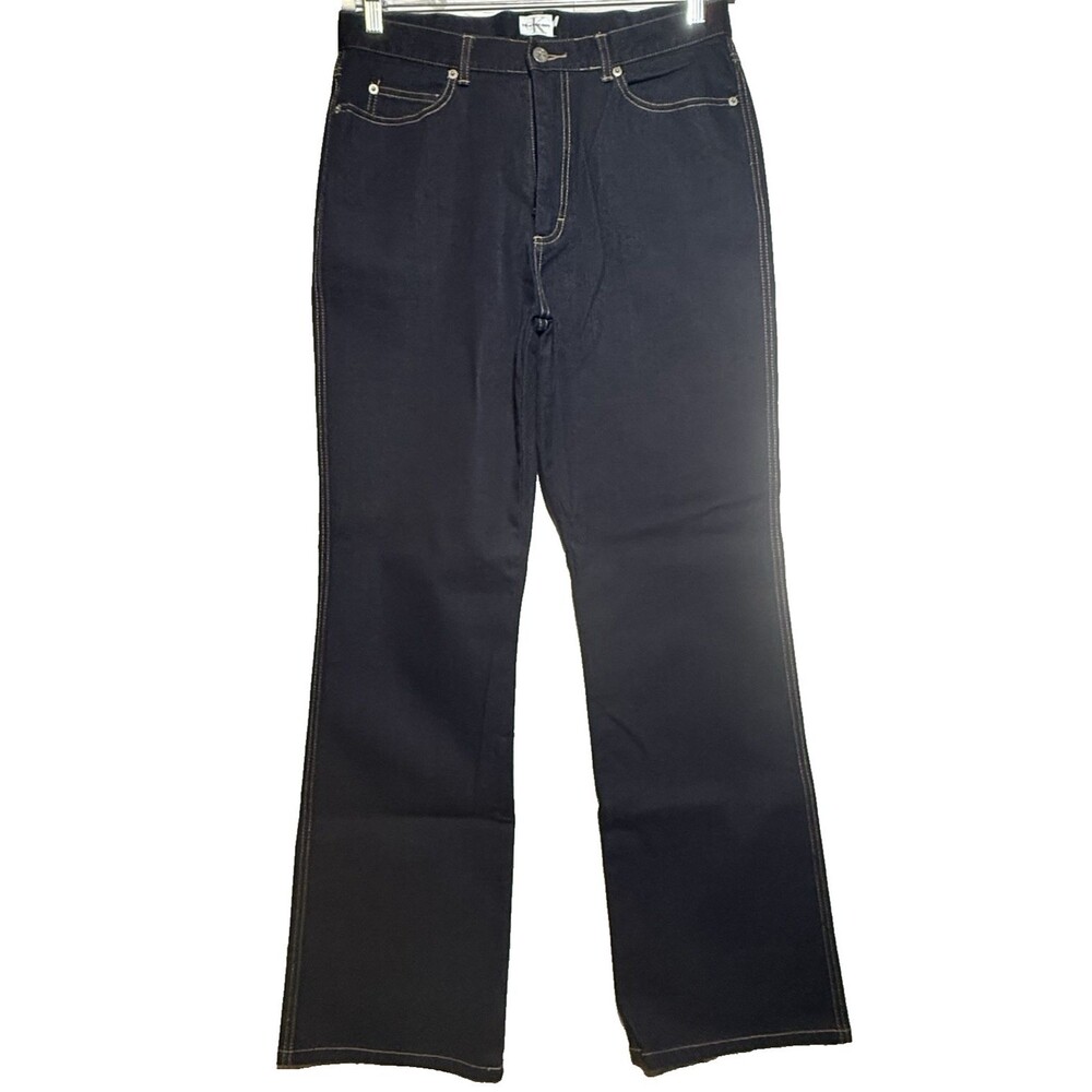 Calvin Klein Jeans High Waist Straight Leg Overdyed Blue Women's Size 12